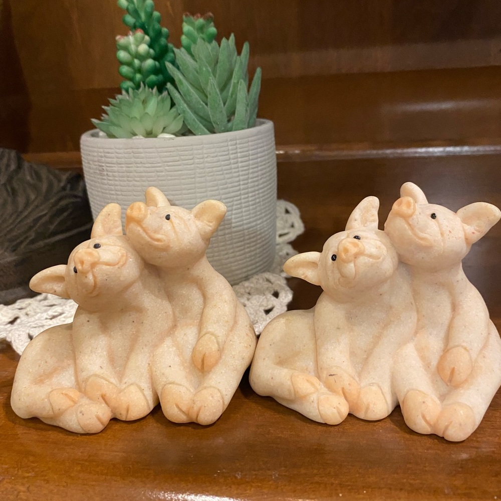 Pigs - Second Nature Design 2000 Quarry Critters Pepper & Posh